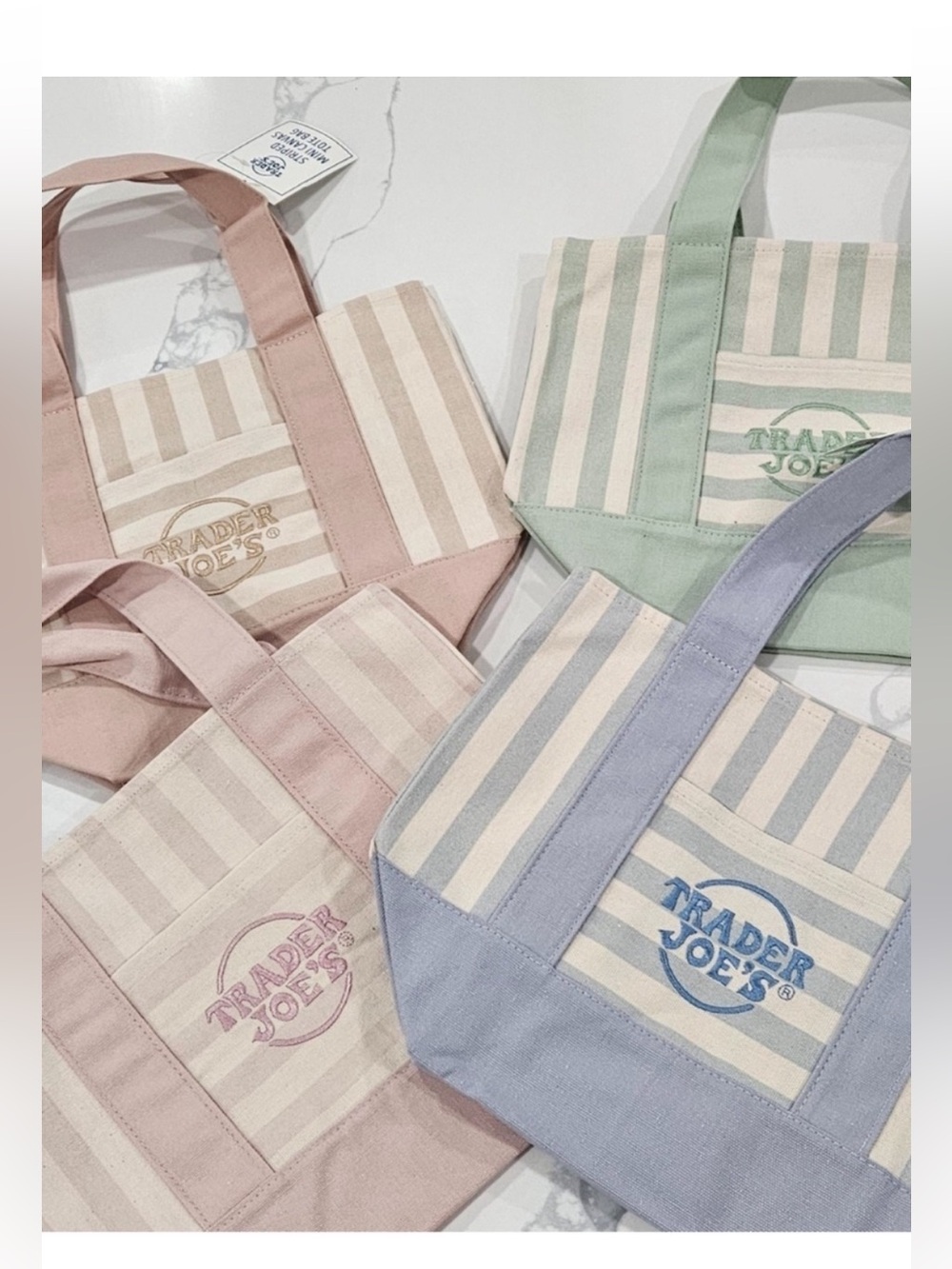 Trader Joe's Limited Edition Desert Mini Stripe Tote—Summer 2026 Collector - Picture 8 of 8